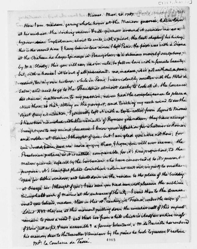 Jefferson Letter of March 20, 1787